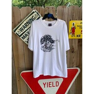Vintage Y2K Juxtapose Motorcycle Madness T-shirt Size XL San Francisco CA.